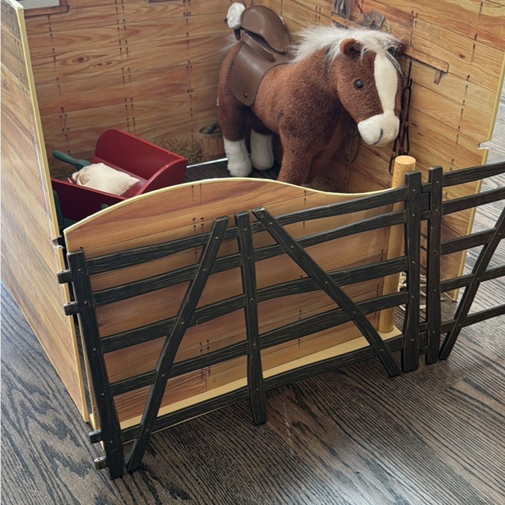 American Girl Brown Horse Stable Playset